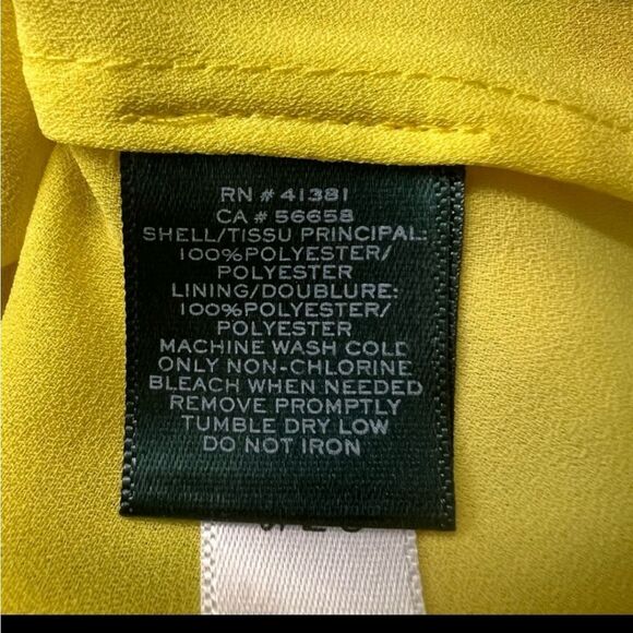 Ralph Lauren Yellow Printed Bell Sleeve Blouse - Picture 11 of 11